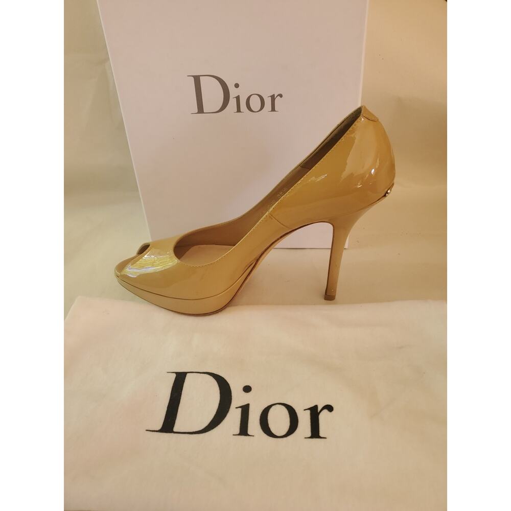 Dior Mustard Patent Leather Miss Dior Pumps Size 38.5 - Picture 6 of 13